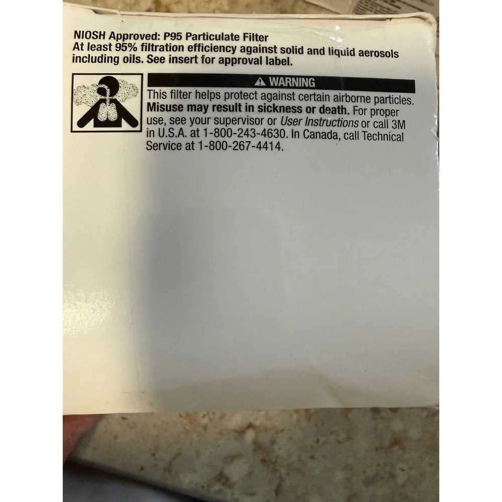 60 Pack 3M 5P71/07194 P95 Particulate Respirator Filters 6 Boxes of 10 NIOSH